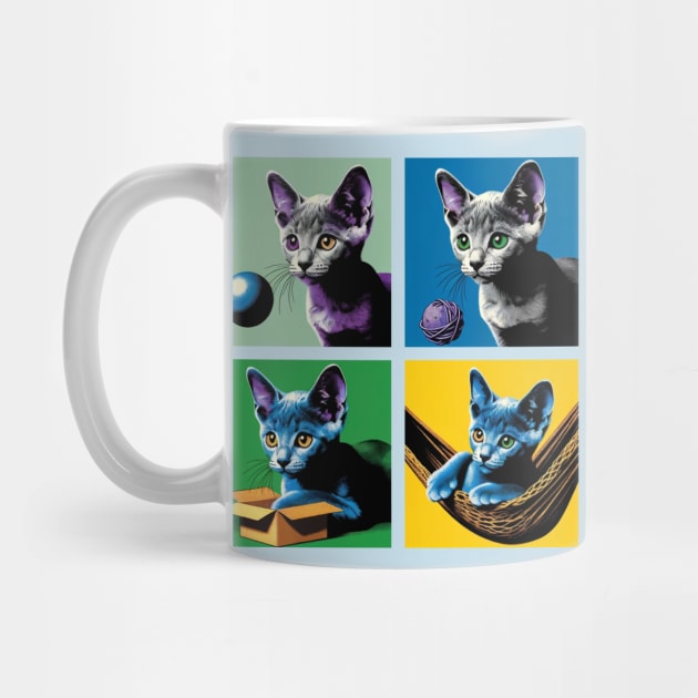 Korat Cat Pop Art - Cute Kitties by PawPopArt